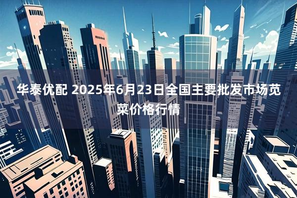 华泰优配 2025年6月23日全国主要批发市场苋菜价格行情