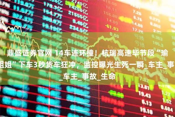 鼎盛证券官网 14车连环撞！杭瑞高速毕节段“瑜伽裤小姐姐”下车3秒货车狂冲，监控曝光生死一瞬_车主_事故_生命